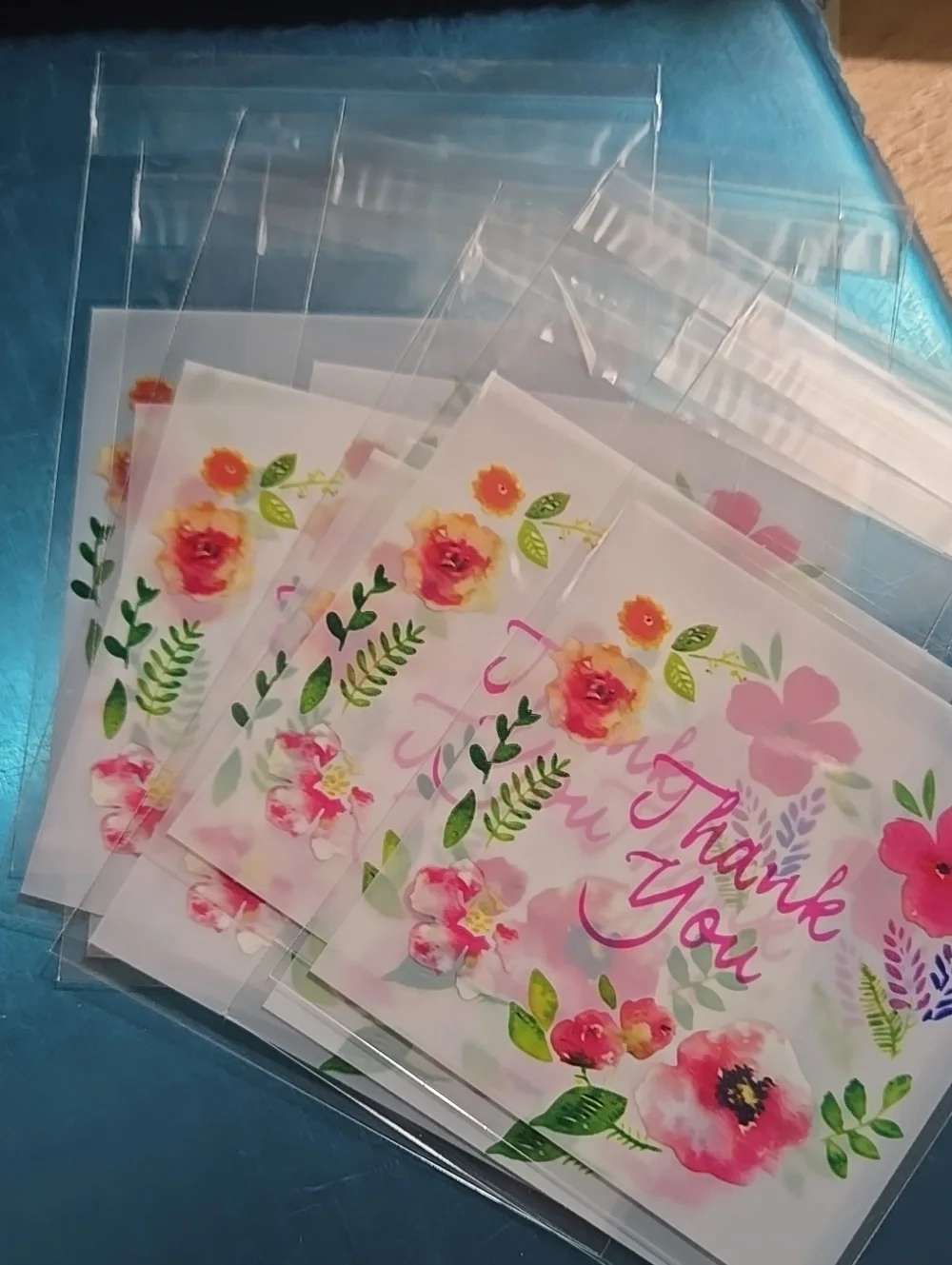 Floral Thank You Party Favor 10 Seller Jewelry Mini Floral Bags Mail Swag Merch